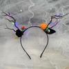 Elk Ears Halloween Glowing Antler Hair Hoop Pumpkin Kids Head Wear  Photo Props