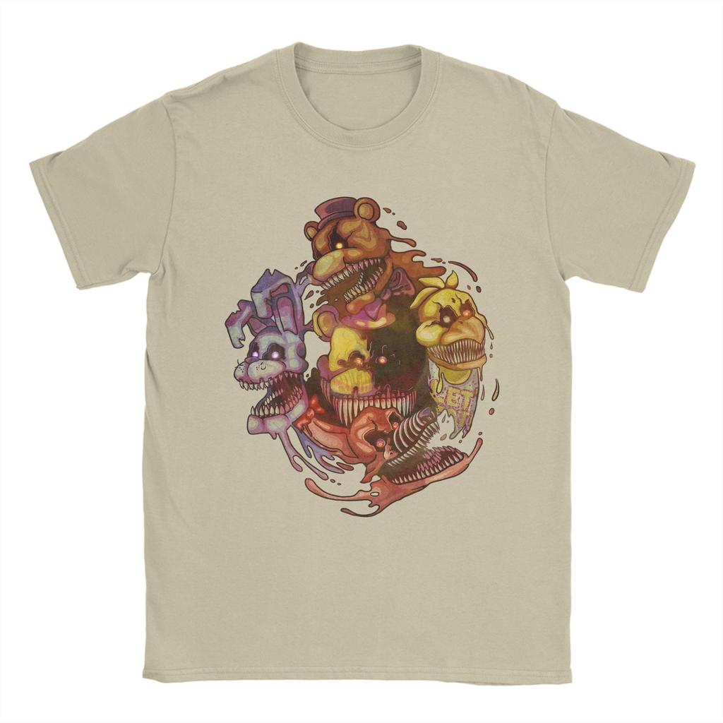 T-shirt décontracté Plage Cinq Nuits Chez Freddy Springtrap T-shirts tendance 100% Coton T-shirt Pour Couple Y2k Hauts Décontractés