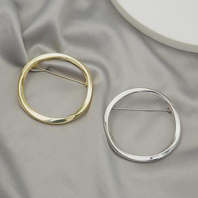 Broche Anel Geométrico Elegante: Broche Cardigan Estilo Japonês e Coreano para Decoração de Suéter e Terno