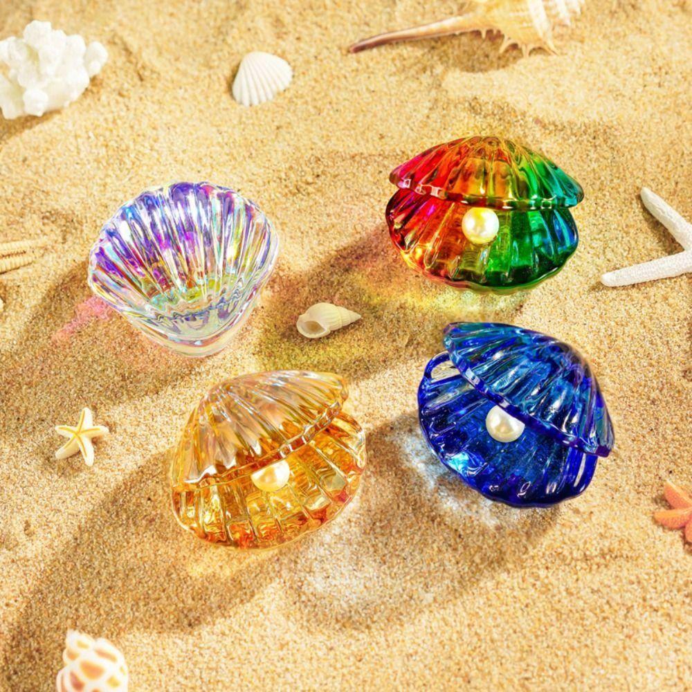 Artificial Crystal Pearl Shell Reflective Seashell Figurine Crafts  For Home Decor