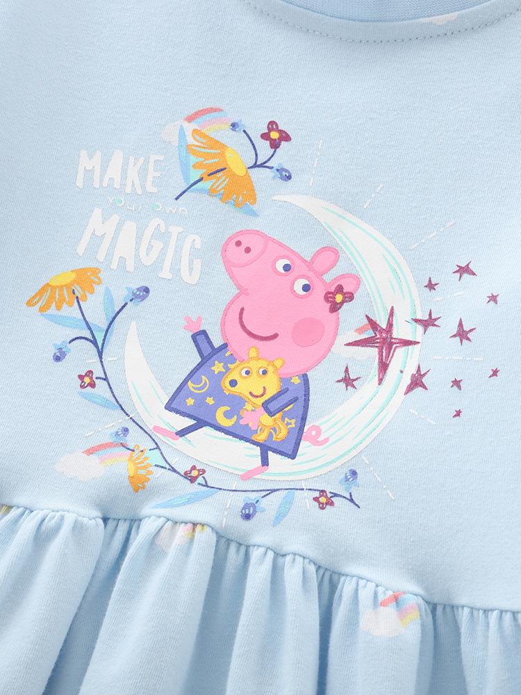 Peppa Pig Frühling & Herbst Prinzessinnenkleid für Mädchen – Lang, Modische Kinderbekleidung