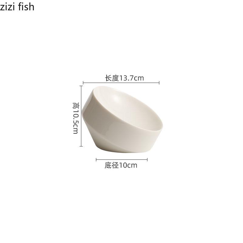 Assiette Céramique Créative Bord Biseauté Assiette Spéciale Dessert Assiette Dim Sum Assiettes à Sushi Assiettes de Présentation Hôtel Cuisine Moléculaire