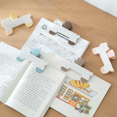 Pinces à livres épaisses fixes Marque-page chat mignon Aide à la lecture portable Pinces à livres Bureau