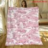 Pink Safari All-Season Soft Comfortable Personalized Printed Flannel Blanket 1pc, Suitable for Sofa Or Wall Decor Blanket, Office Nap Blanket, Outdoor