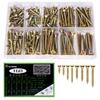 Pronese 160-Piece Wood Screw Set, 8 Sizes, Fully Threaded, Cross-Recessed Countersunk Wood Screws, Screw Nails, Woodworking Screws, Repair Tools, #M3.