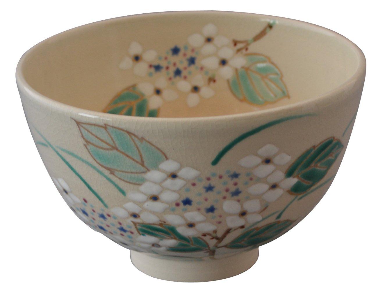 

Shoho Matcha Kyo-yaki, Kiyomizu-yaki, Bowl, Hydrangea, K2-6