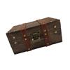 Lockable Wooden Trinket Box with Lock Antique Style Storage Chest for Jewelry Photos Props Display Keepsakes Organiser