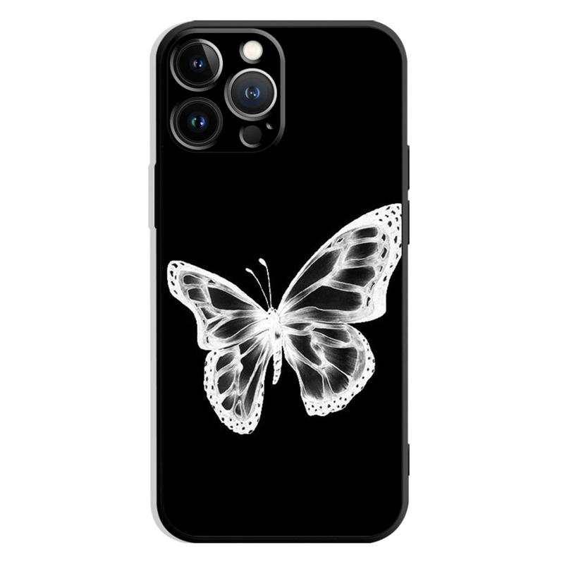 Black Butterfly Phone Case For iPhone Samsung Galaxy Redmi Xiaomi Oppo OnePlus Note S A 7 8 9 10 11 12 13 14 20 21 22 23 53 54 Pro Max Plus Ultra