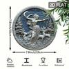 Mondhirsch Artemis Göttin Aluminium Metall Wandkunst Rund 7,8 Zoll Plakette Heimdeko Halloween Geschenk