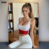Vintage 8x12in Metal Sign Woman Portrait Wall Art Decor for Living Room Bar Man Cave