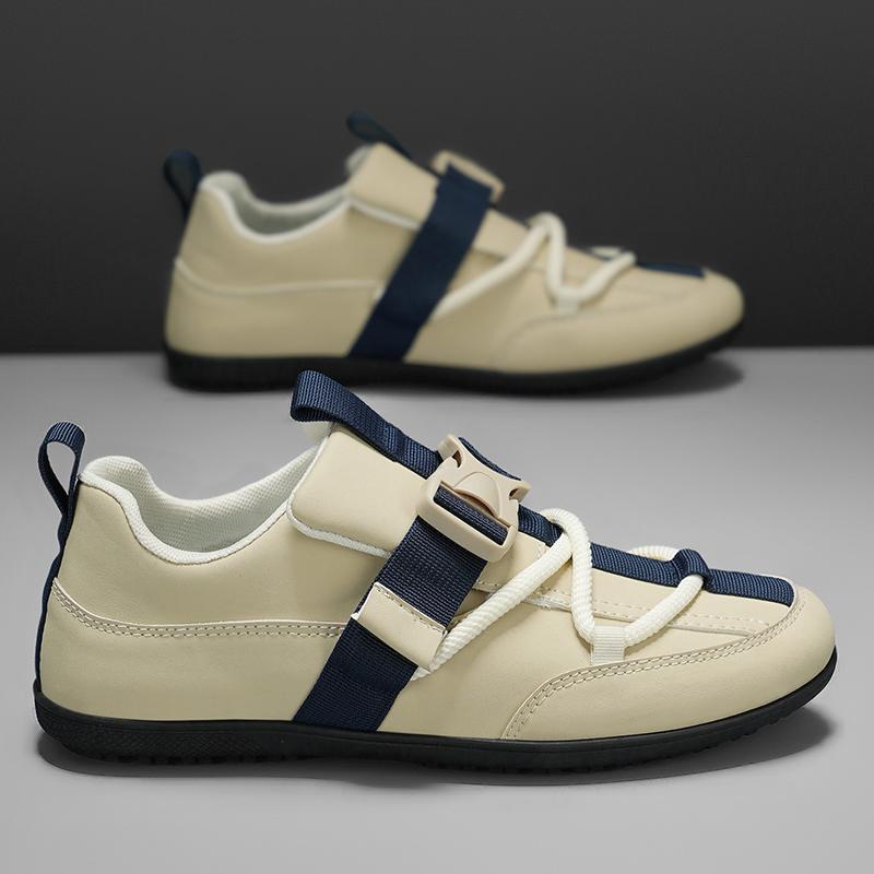 Fashion PU Leather Casual Shoes For Man Summer Flat Casual Sneaker Man Buckle Original Designer Men's Shoes Zapatos Para Hombre