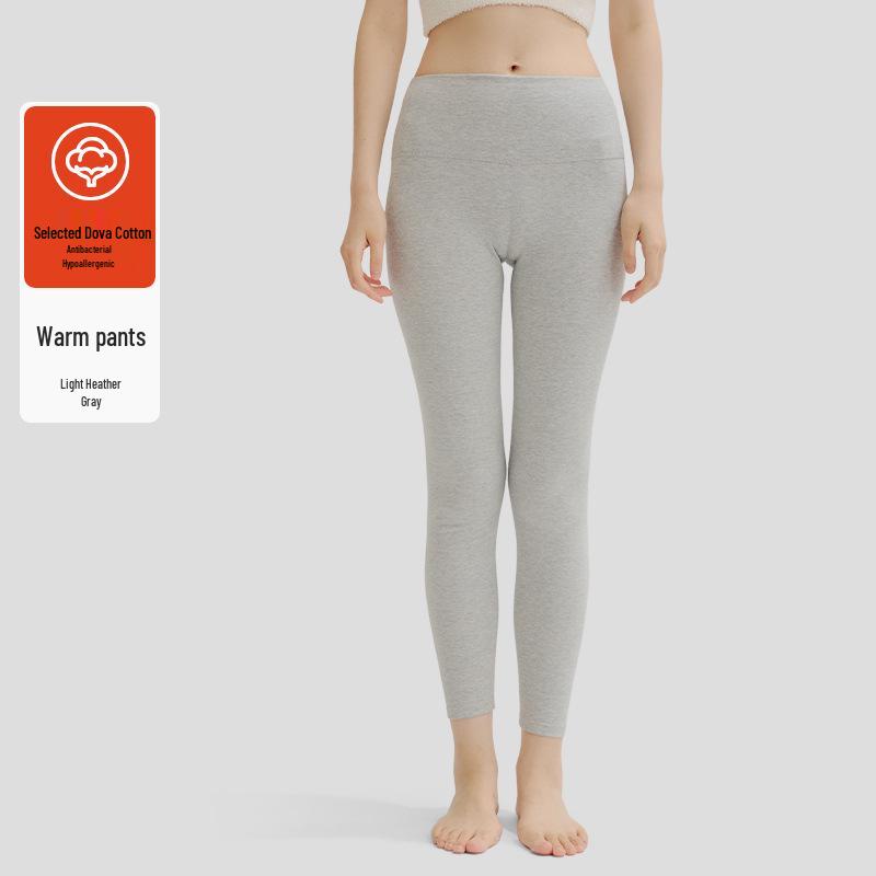 Women's High-Waist Pure Cotton Warm Autumn Trousers - Inner Lined, Large Size, Thin Wool Base.