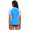 CHARMLEAKS Womens Rash Vest Short Sleeve UPF 50+ Lightweight Quick Dry Swim Shirt (No Bottom)