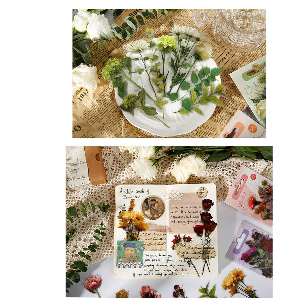 30Pcs Vintage Plants Flowers Leaves Stickers Vintage Retro Flower Plant Stickers Decals for Laptop