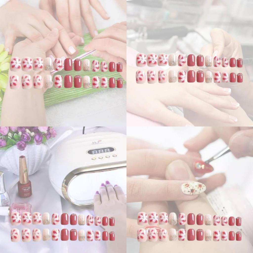 Jelly Double-sided Adhesive Nail Wraps 20-pack For Trendy Nail Designs Y34