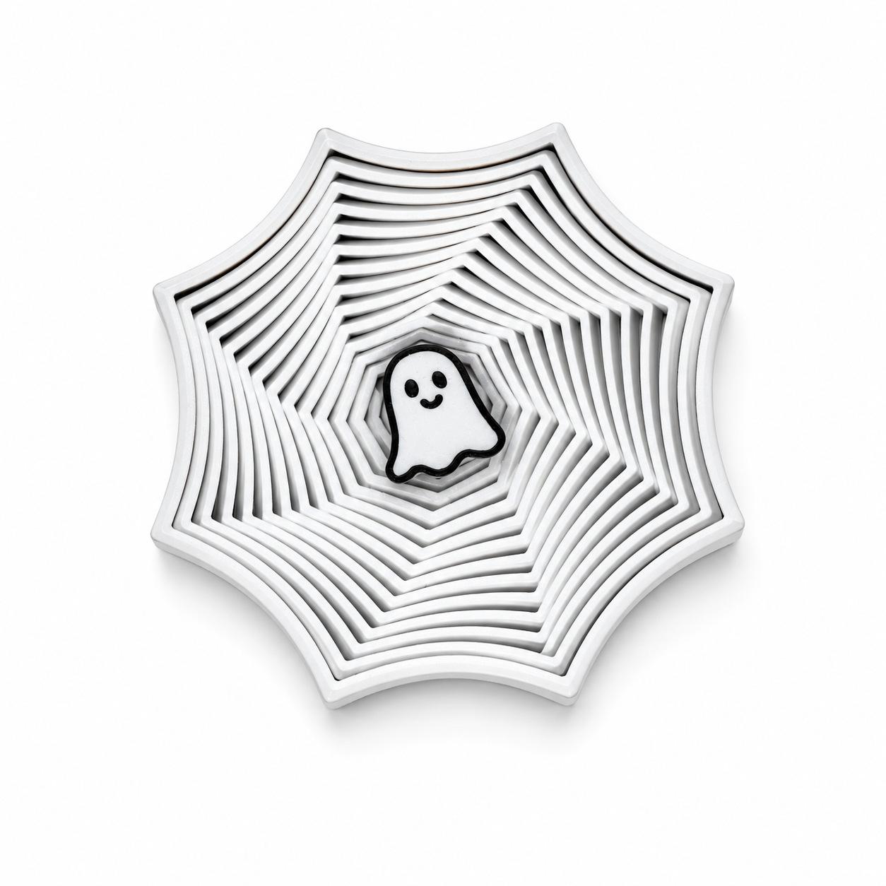 Spider Web Fractal Rotating Fidget Toy Stress Relief Desk Toy Sensory Spinner Handheld Focus Aid for Adults and Kids One Size
