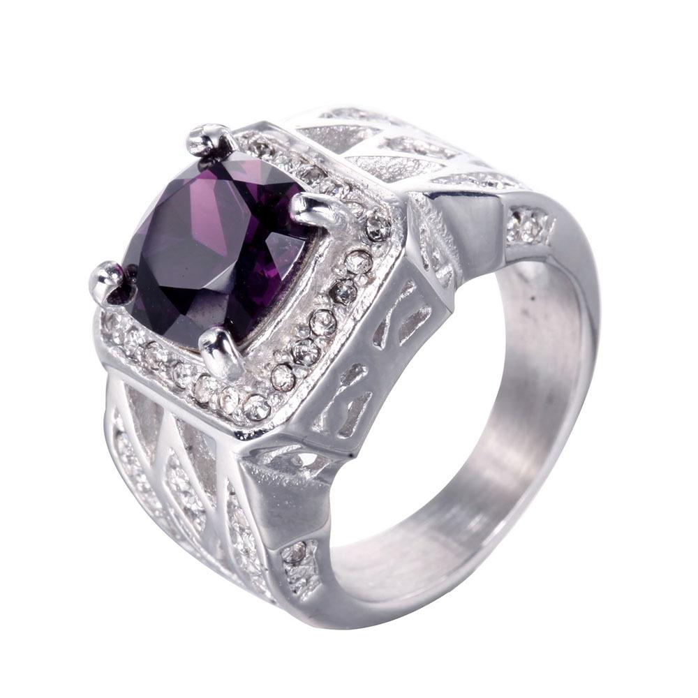 

Hip Hop Gold Silver Color Colorfull Pave Rhinestone Iced Out Bling Men Rings 316L Stainless Steel Fashion Ring Male Jewelry Gift US size 13