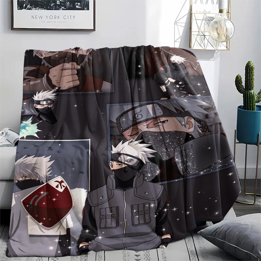

Naruto Anime Characters pattern Flannel Blanket, High quality Comfortable for All Seasons, Home Decor, Warmth and Comfort, Perfect for Gifts. 80cm x 120cm