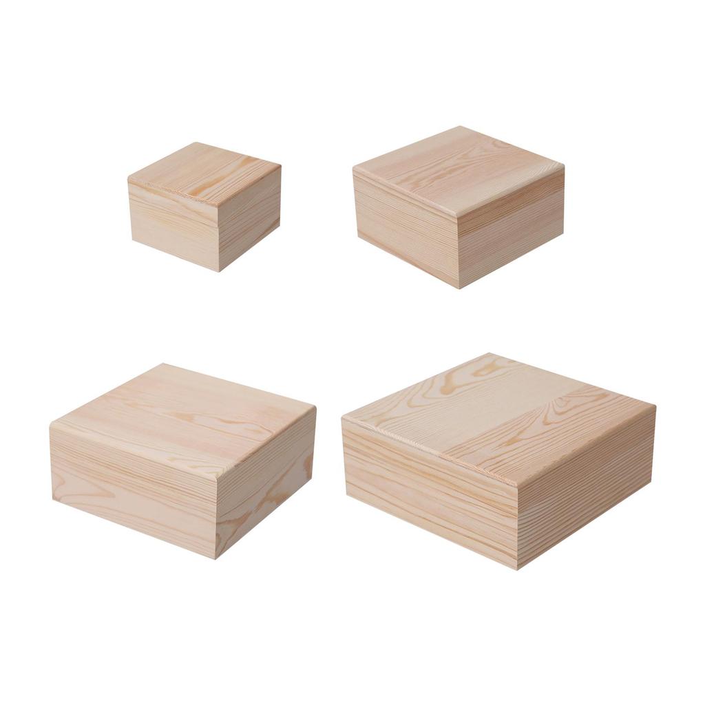 Rectangular Wooden Storage Box Gift Retro Jewelry Box Packaging Box Square Wooden Box for Home Decorations