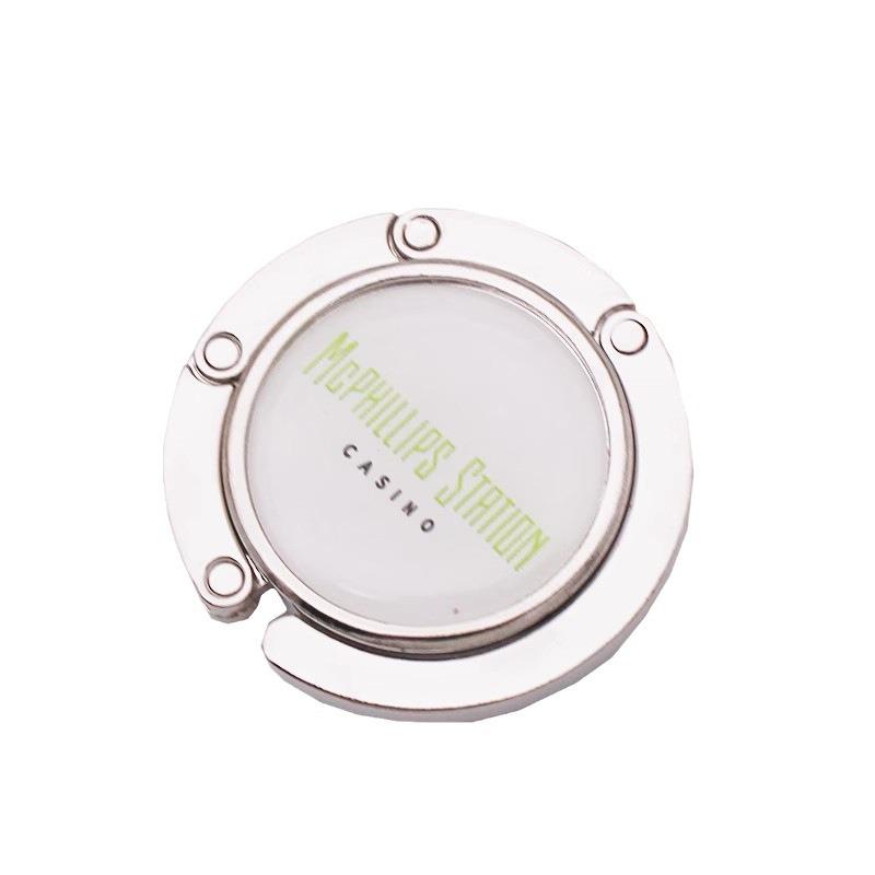 Tragbarer Faltbarer Handtaschenhaken - Kreatives Rundes Metall-Souvenir