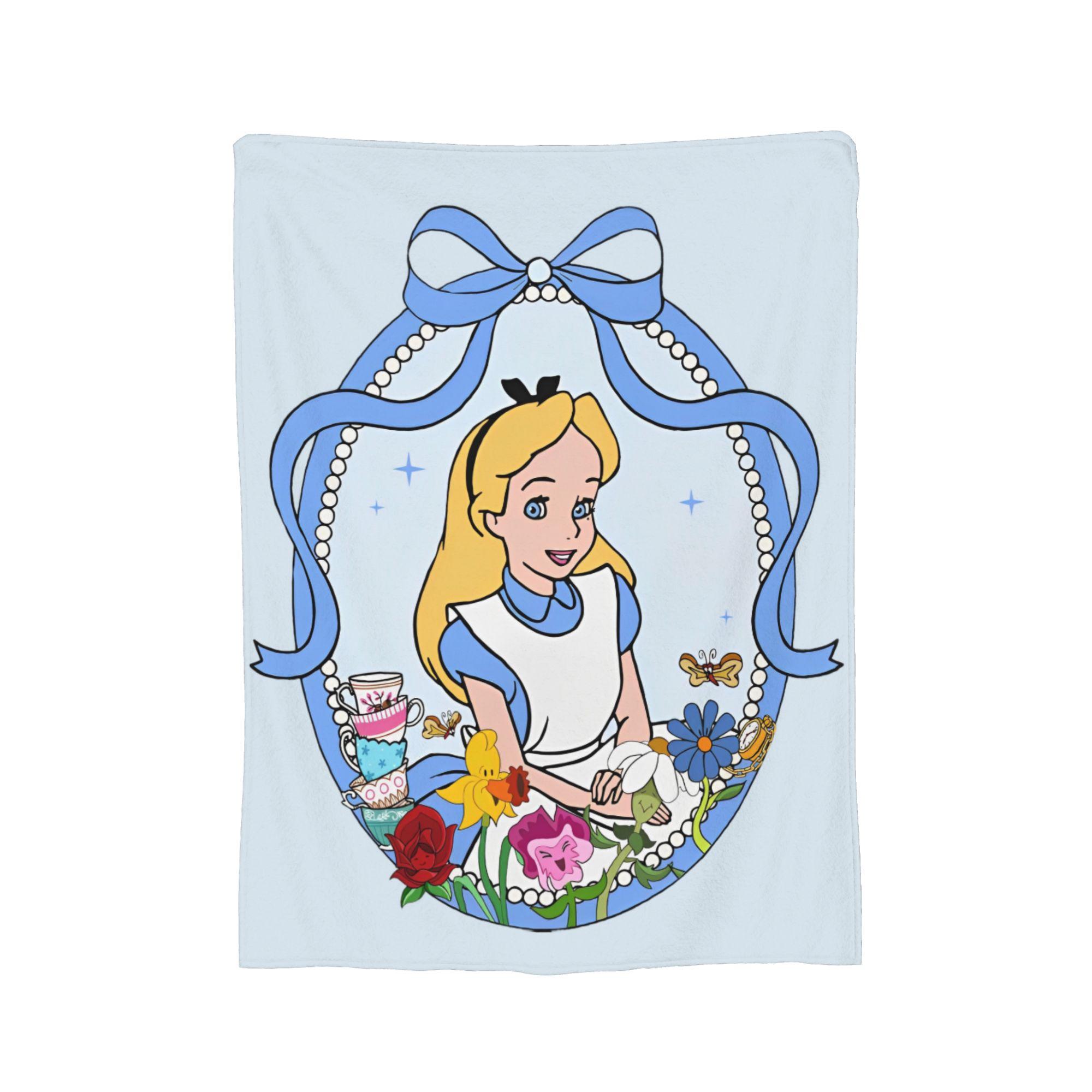 

Alice In Wonderland Blankets Coral Fleece Plush Super Warm Throw Blankets for Bed Bedspread 150x200cm