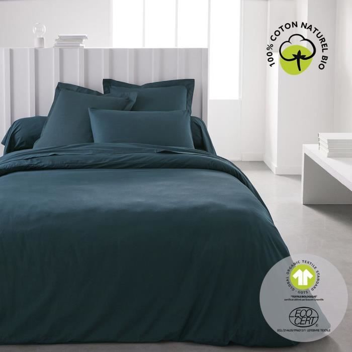 Drap housse - TODAY - 180 x 200 cm + 30 cm - Coton - Organic Paon