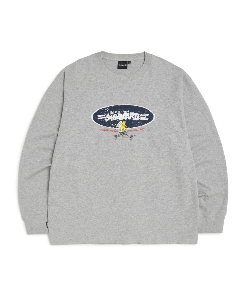 MARK GONZALES Logo Graphic Long Sleeve T-Shirt - M/Grey