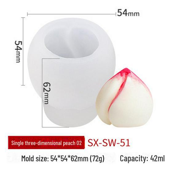 Sanxin-Pfirsich-Silikonform für selbstgemachtes Gelee, Schüsseln, Kuchen und Mousse.