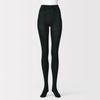 MUJI Right Angle Tights Women's L Black - Foot Shaped Design, Japan