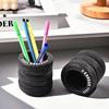 1 Stück lustiger Reifen-förmiger Stiftehalter - PVC Schreibtisch-Organizer, Ideal für Schul- und Bürobedarf, Lackiertes Finish, Bürobedarf