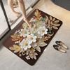 3D Floral Bathroom Floor Mat Household Floor Mat Absorbent Quick Drying Anti Slip Mat