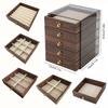 Large Capacity Walnut Jewelry Storage and Display Box