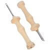 2Pcs Punch Needle Embroidery Kit Wooden Handle Yarn Needle DIY Hand‑Made Knitting Tools