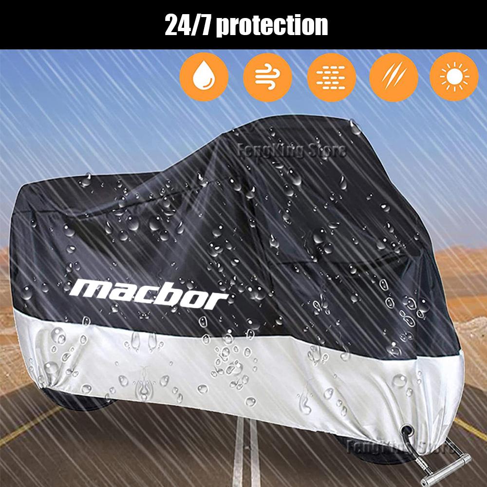 Für Macbor Montana XR5 Motorradabdeckung Wasserdicht Outdoor Motorrad Regen Staubdicht Schnee Sonne UV-Schutz