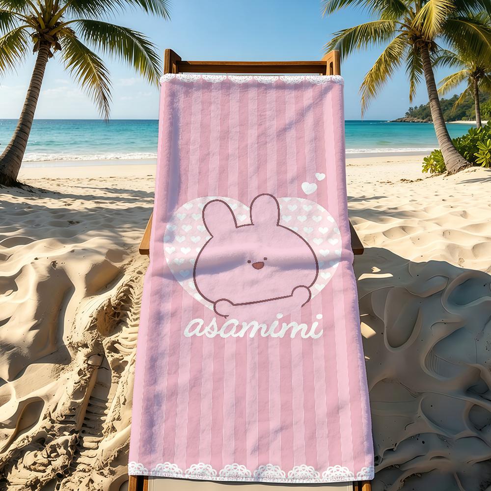 A-ASAMIMICHAN Towel For Outdoor Camping Cute Beach Towel Super Absorbent Quick-Drying Summer Towel