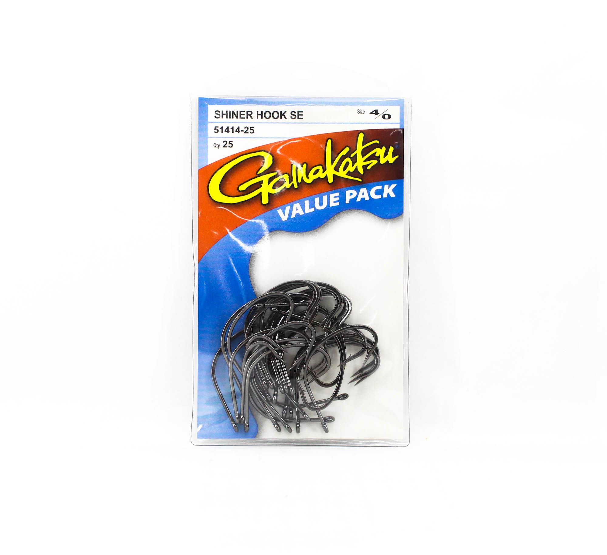 Gamakatsu 51414 Shiner Hook SE NSB Size 4/0, 25 Per Pack (4190)