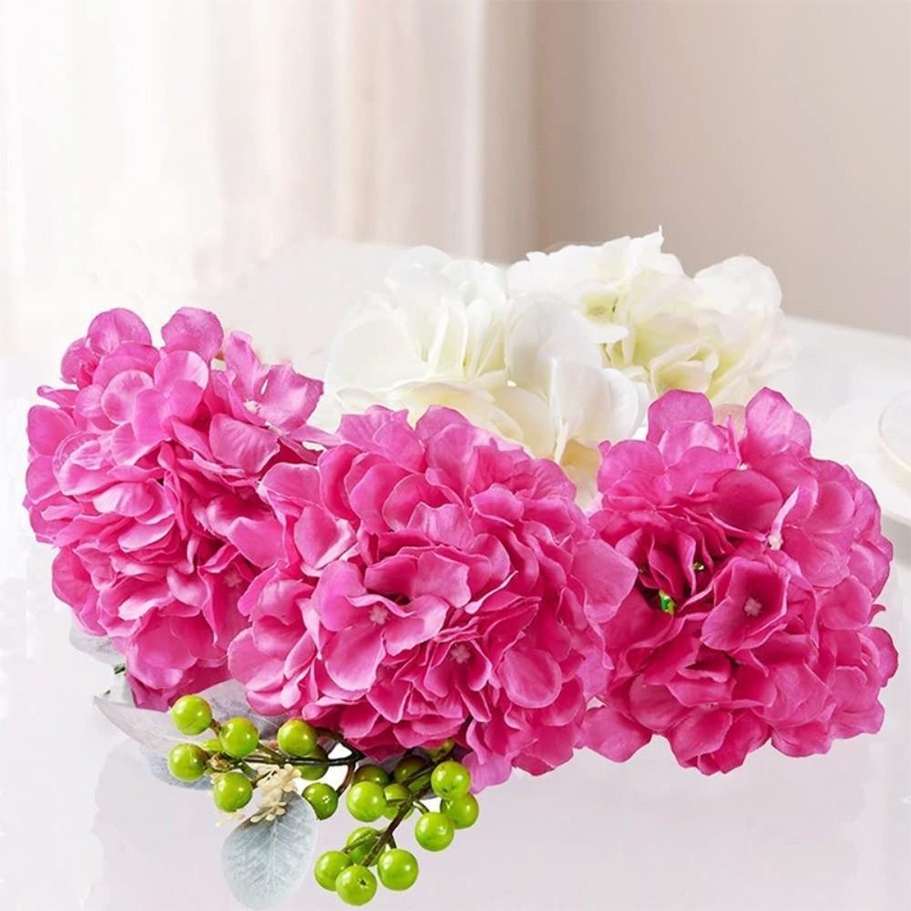 Dyed Edged Fake Flower Ball With Stem Simulation Flowers Artificial Flowers  Valentine's Day Gift