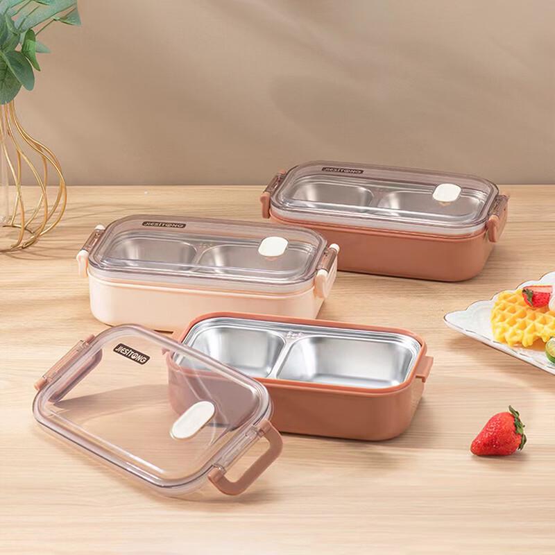 JIESITONG 304 Stainless Steel Japanese Style Insulated Lunch Box