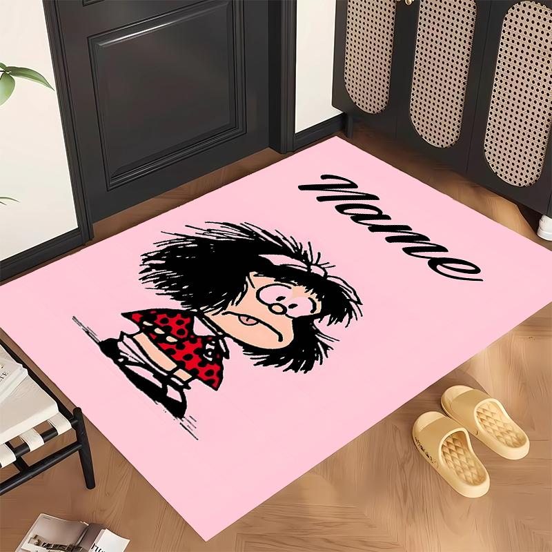 Mafalda (5) Personalized Name Office Carpet Stylish Decor for Living Room Bedroom Kitchen