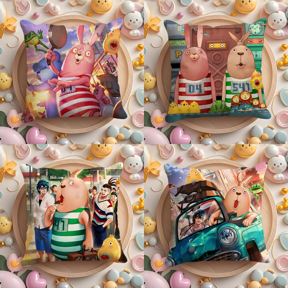 Anime U-Usavich Cushion Cover Home & Car Multi-Scene Pillow Cover - Reversible, Soft & Durable for Daily Use