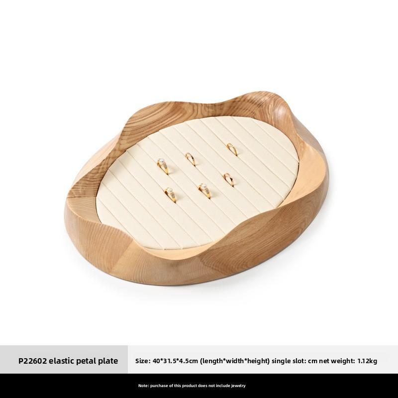 Solid Wood Pearl Jewelry Display Tray, Ring Necklace Earring Organizer, Bracelet Jewelry Exhibition Props