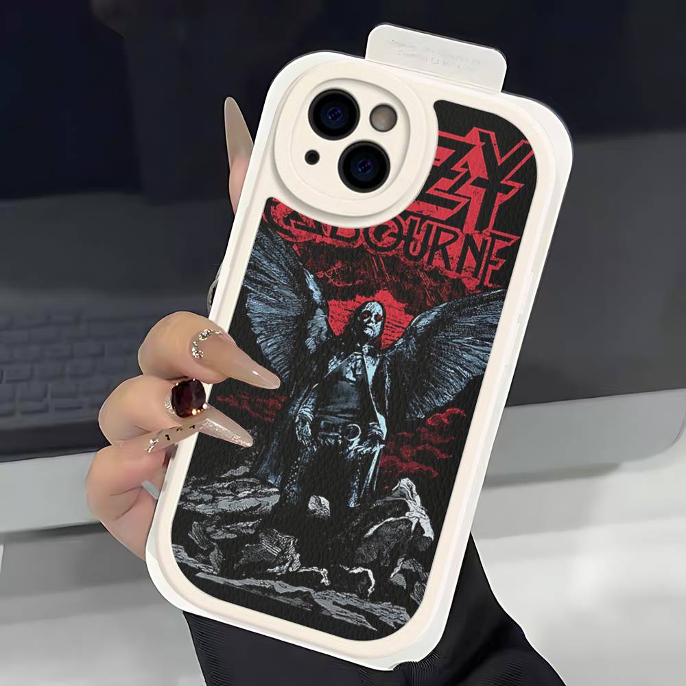 

O-Ozzy Osbourne Band Phone Case For IPhone 16 15 14 13 Pro Max 11 12 Plus Leather Silicone Cover iPhone 16 plus