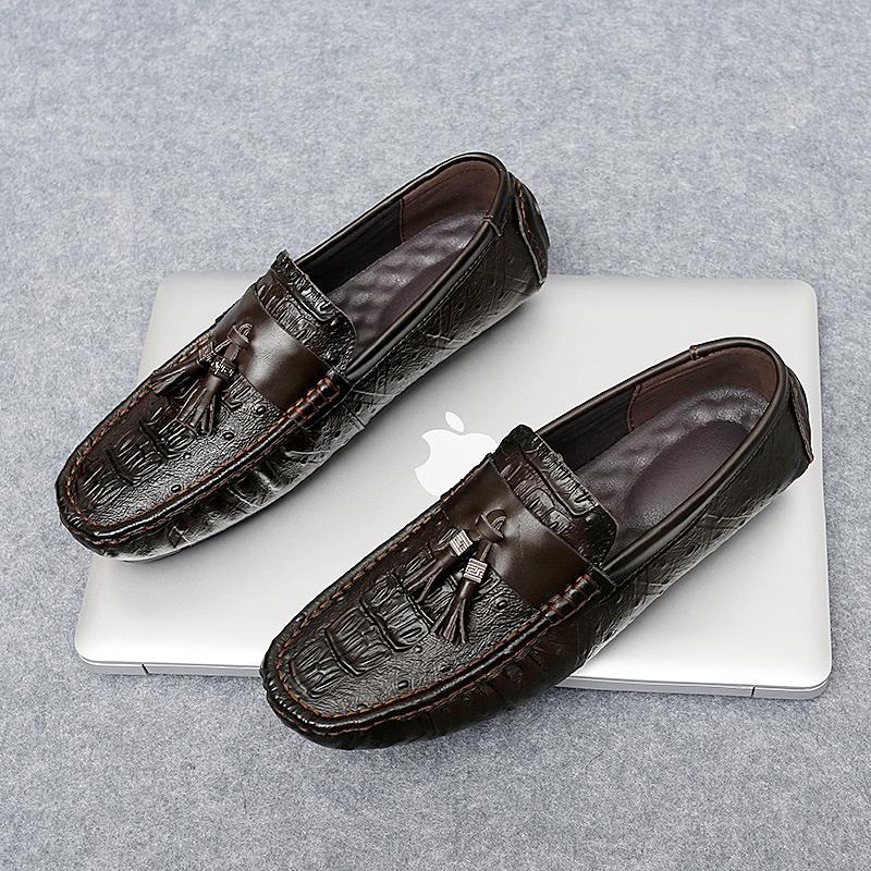 2026 Handmade Loafers For Men Luxury Designer Genuine Leather Man Moccasins Mens Driving Shoes Male Casual Shoe Slip On Flats