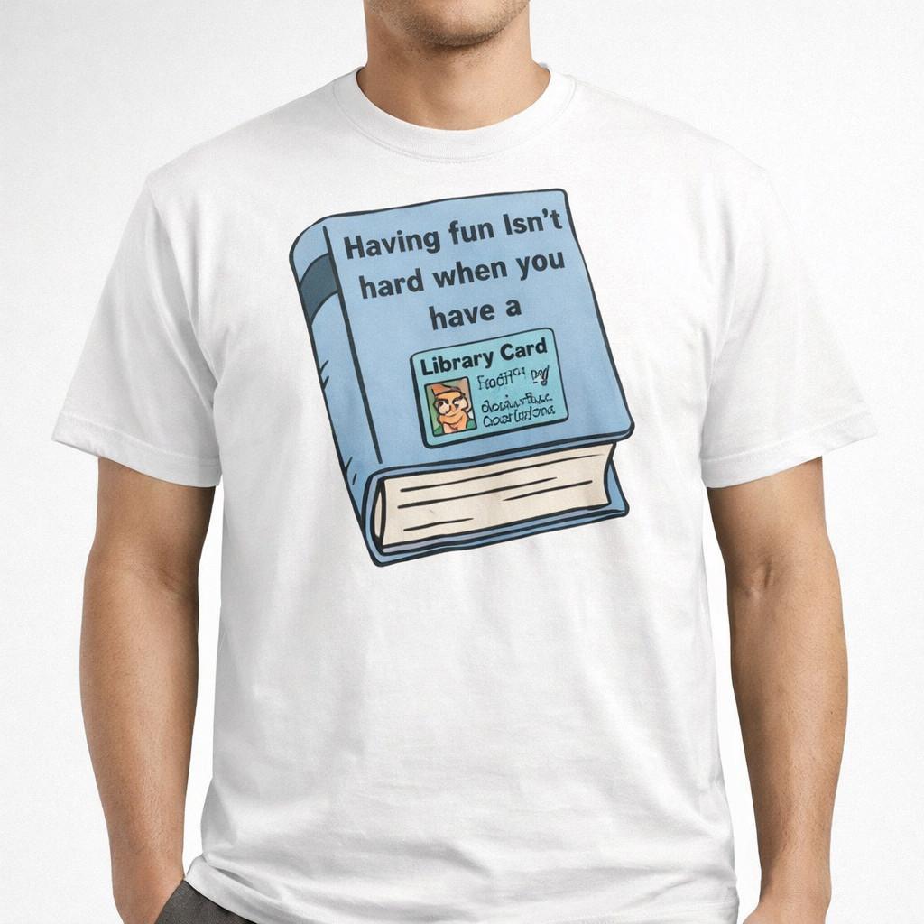Vintage 2001 Retro Library Card Graphic T-Shirt Unisex S-3XL Unisex T-Shirt