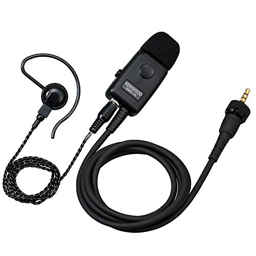 Kenwood EMC-15 Clip-on Microphone with Earphone and Sensitivity Adjustment
