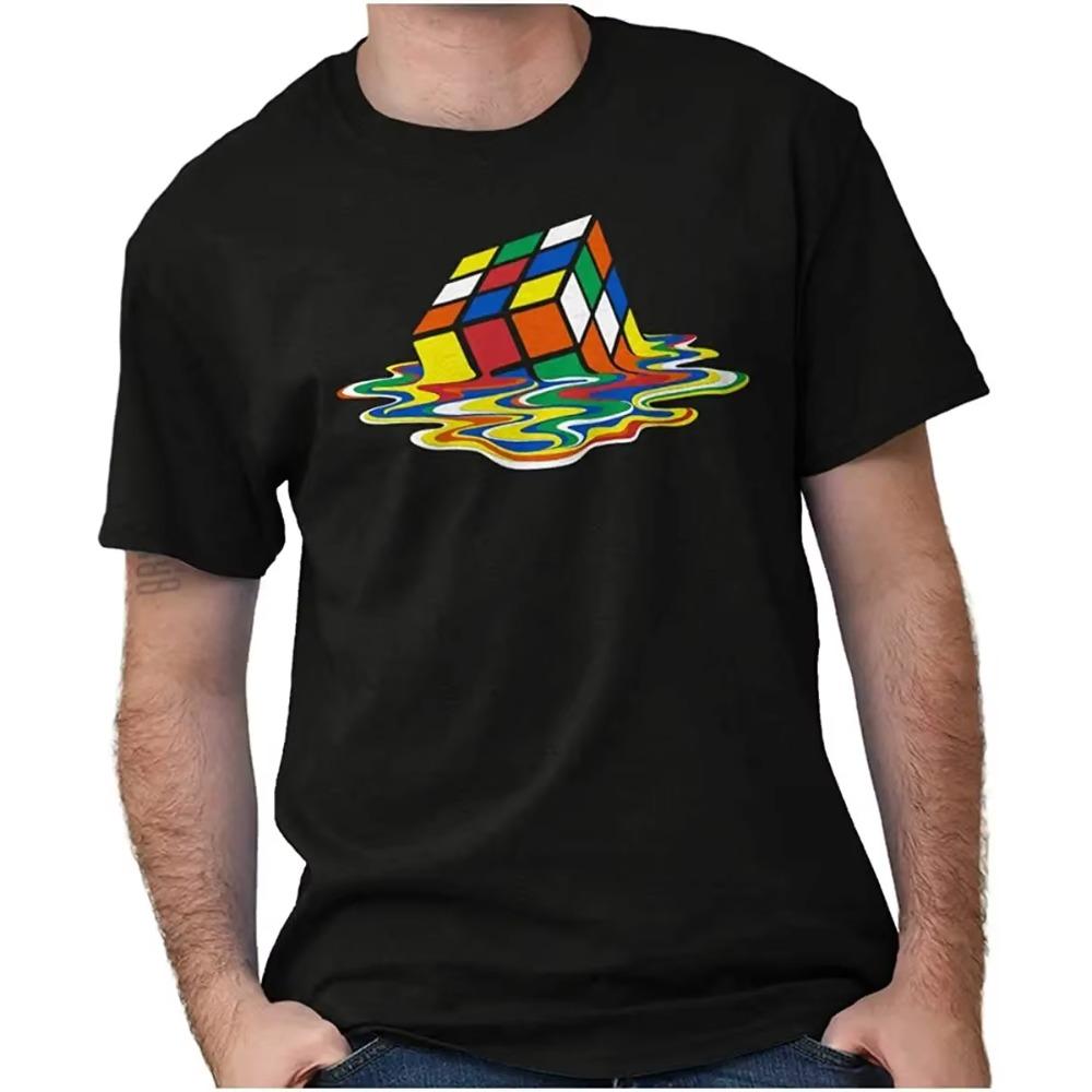 

Melted Rubik s Graphic T Shirt Men or Women XXXXXL чорний