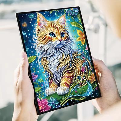 Diário de Pintura com Diamantes 50 Páginas Bloco de Notas de Cristal Caderno de Esboços Tamanho A5 Kit de Caderno de Pintura Artística com Diamantes 5D DIY