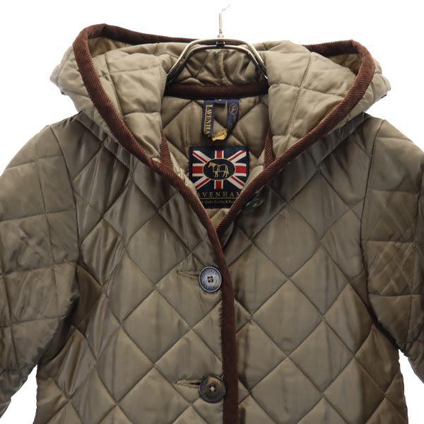 LAVENHAM Quilted coat 6 Brown hood Women Used