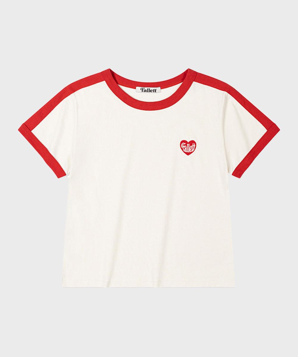 Pallet Heart Emblem Ringer Short Sleeve T-Shirt Red Red/S