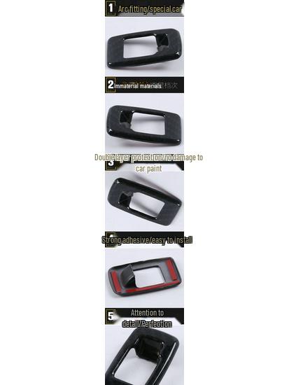 17 5 Series Tailgate Button Bright Ring Decorative Sticker for Trunk Switch Adjustment